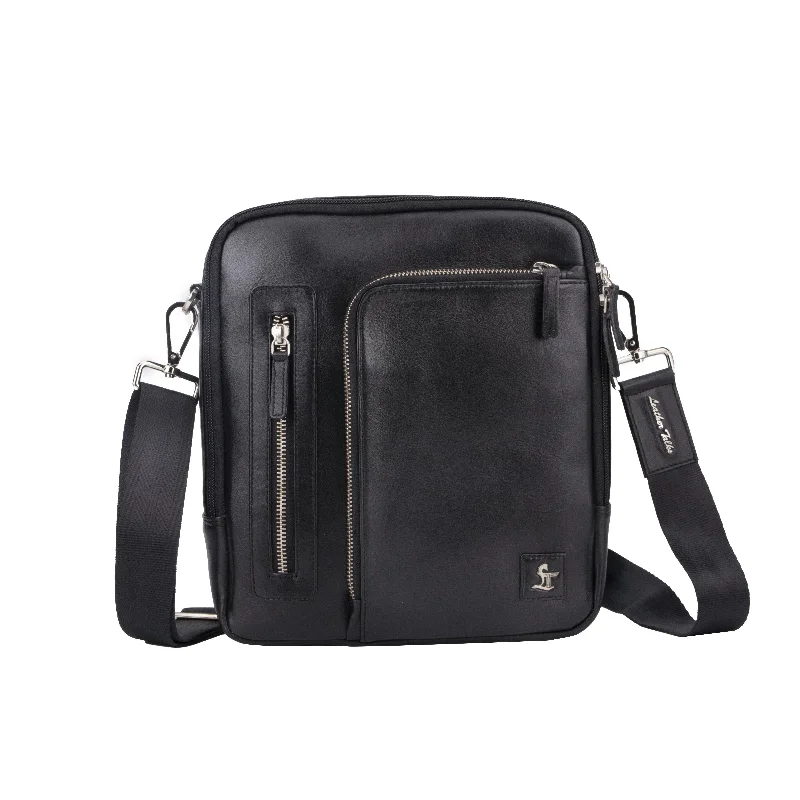 Men's Bag IX | Leather Side Bag For Men | Colour - Black Trendy Backpacks, Huge Markdowns Men's Bag IX | Leather Side Bag For Men | Colour - Black Trendy Backpacks, Huge Markdowns
