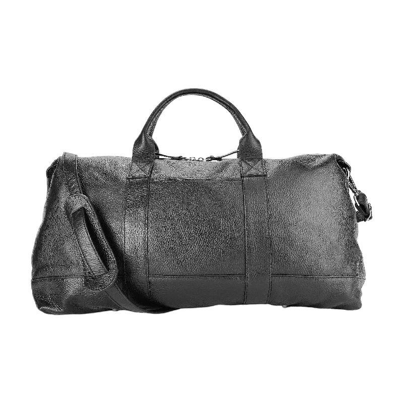 RB1029A | Genuine Leather Travel Bag Made in Italy with adjustable and removable shoulder strap. Zipper closure and accessories in shiny nickel metal - Black color - Dimensions: 57 x 26 x 24 cm Premium Handbags With A Touch Of Elegance RB1029A | Genuine Leather Travel Bag Made in Italy with adjustable and removable shoulder strap. Zipper closure and accessories in shiny nickel metal - Black color - Dimensions: 57 x 26 x 24 cm Premium Handbags With A Touch Of Elegance