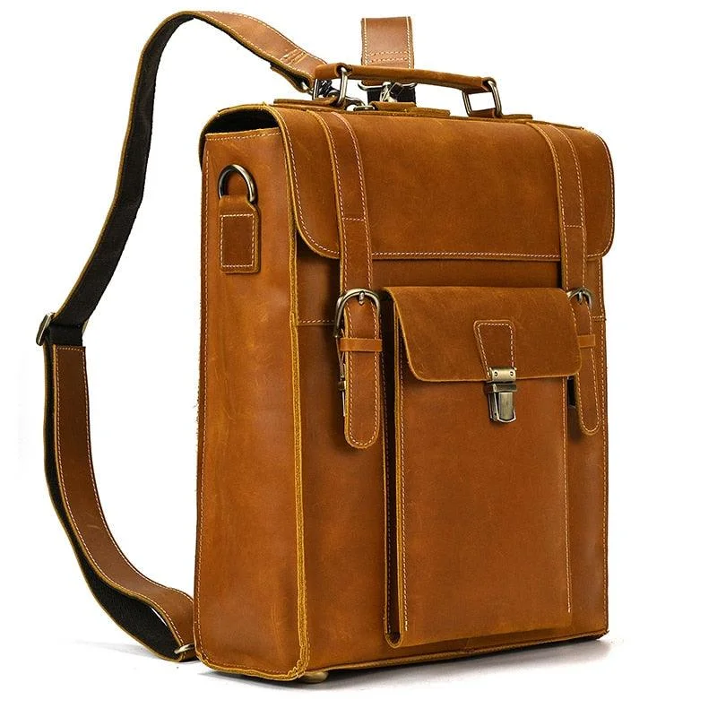 Vintage Leather Backpack Men Womens Crazy Horse Leather Affordable Luxury With Top-Quality Handbags Vintage Leather Backpack Men Womens Crazy Horse Leather Affordable Luxury With Top-Quality Handbags
