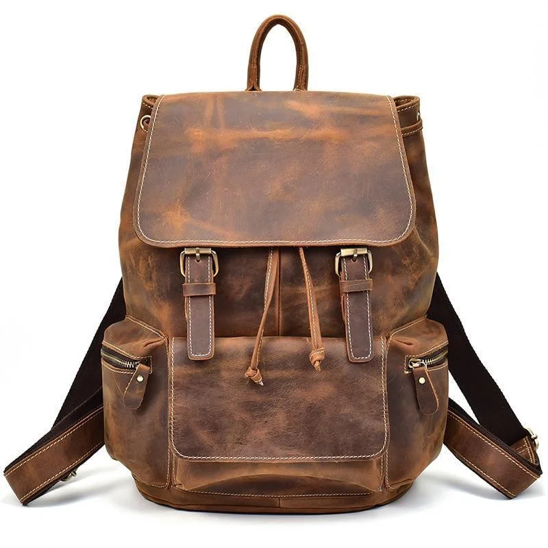 Vintage Style Leather Travel Backpacks Student School Bag Sleek Bags, Perfect Prices Vintage Style Leather Travel Backpacks Student School Bag Sleek Bags, Perfect Prices