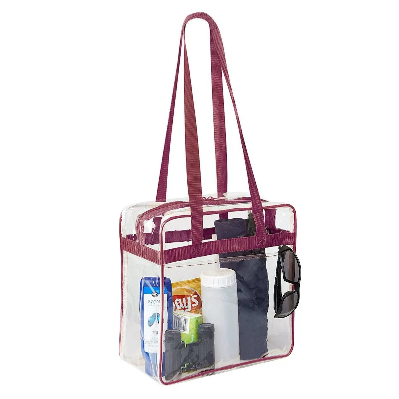 Scratch-Resistant And Luxury Sale Bags 12 x 12 x 6 Stadium Bag with 35-inch Long Handles - Burgundy Trim (1401-BUR) Affordable Elegance, Grab Yours Now Scratch-Resistant And Luxury Sale Bags 12 x 12 x 6 Stadium Bag with 35-inch Long Handles - Burgundy Trim (1401-BUR) Affordable Elegance, Grab Yours Now