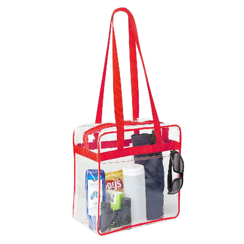 Black Friday Deals On Stylish Handbags 12 x 12 x 6 Stadium Bag with 35-inch Long Handles - Red Trim (1401-RED) Luxury Handbags, Budget-Friendly Black Friday Deals On Stylish Handbags 12 x 12 x 6 Stadium Bag with 35-inch Long Handles - Red Trim (1401-RED) Luxury Handbags, Budget-Friendly