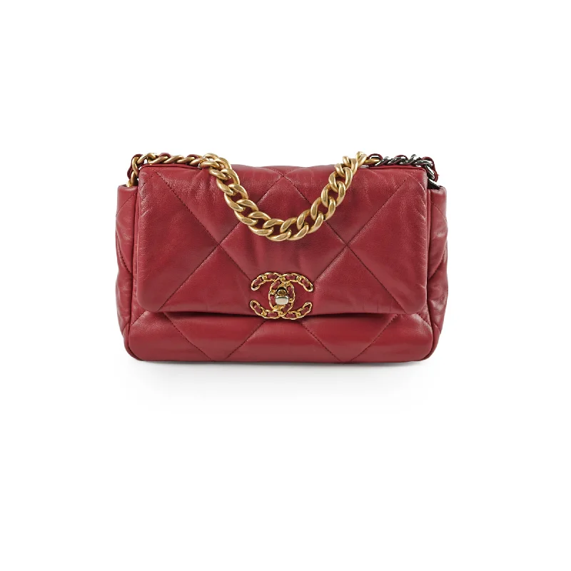 Essentials On Sale Chanel Small 19 Burgundy 28 Series Fashionable Bags With Special Seasonal Offers