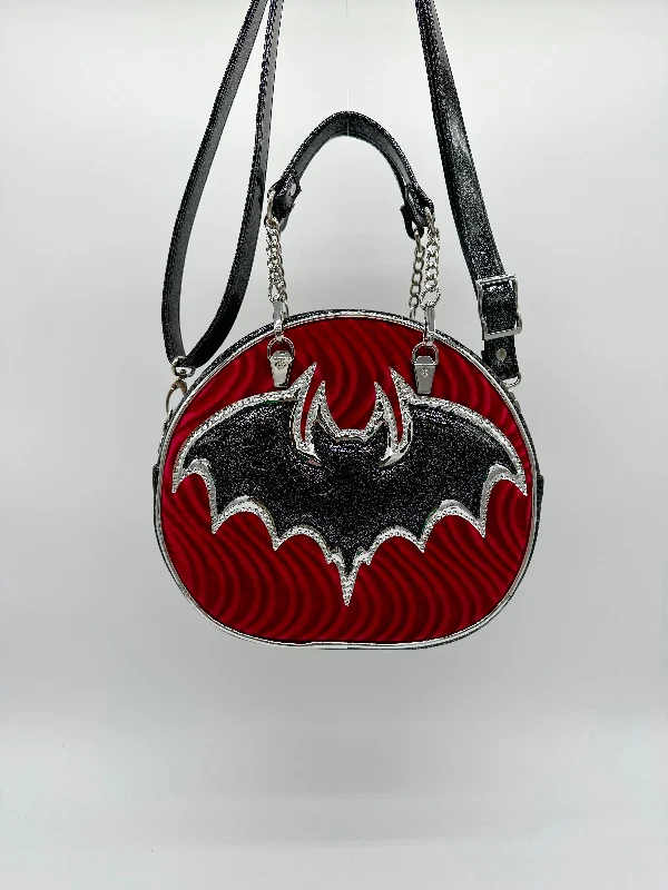 Wholesale Bags For Resellers Bat Mid Cruiser - Black Extra Glitter, Red Swirl Velvet, Silver Chrome Sleek Bags, Perfect Prices