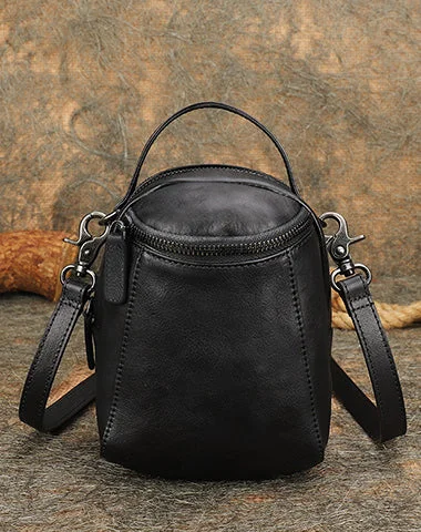 Limited-Time Offer On Trendy Bags Best Black Gray Leather Womens Phone Shoulder Bag Small Handmade Handbag Purse for Ladies Luxury Bags, Budget Prices