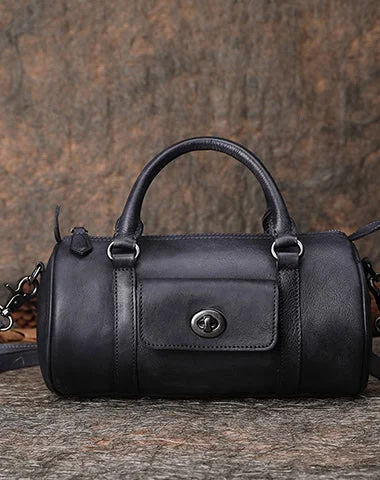 Chic & Modern Sales Black Gray Leather Womens Barrel Handbag Handmade Barrel Handbag Crossbody Purse for Ladies Fashionable Handbags At Must-Have Prices Chic & Modern Sales Black Gray Leather Womens Barrel Handbag Handmade Barrel Handbag Crossbody Purse for Ladies Fashionable Handbags At Must-Have Prices