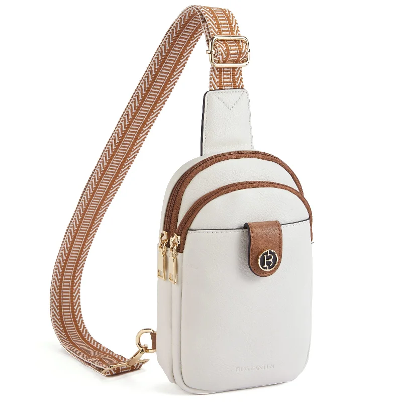 Fashion Forward Femininity BOSTANTEN Small Sling Bag Crossbody Bags for Women Trendy Crossbody Purse Leather Chest Bag Fashion-Forward Bags At Exclusive Promotional Prices