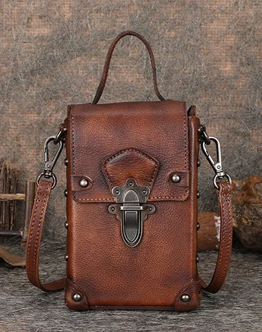 Fast Fashion Favorites Brown Leather Womens Small Box Shoulder Bag Cube Small Handmade Handbag Purse for Ladies Statement Handbags At Unbeatable Discounts Fast Fashion Favorites Brown Leather Womens Small Box Shoulder Bag Cube Small Handmade Handbag Purse for Ladies Statement Handbags At Unbeatable Discounts