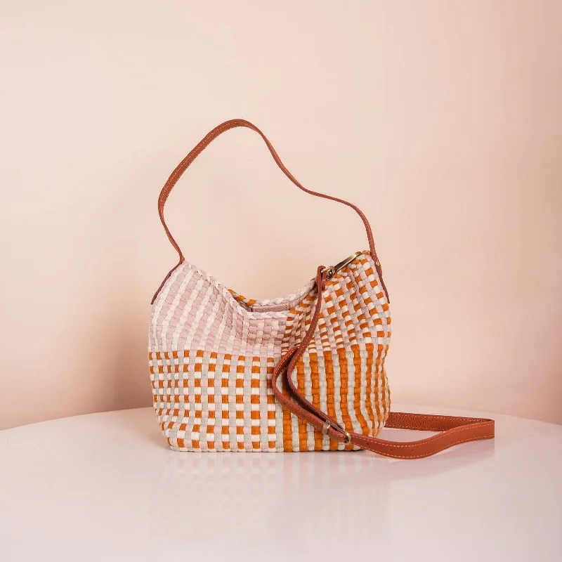 Designer Bags For Luxury Collectors Buslo Mini Stripe & Checkerboard Forest with Longer Handle Unmissable Deals On Trendy Handbags