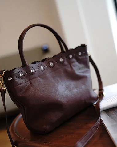 Contemporary Casual Deals Classic Coffee Leather Hollowed Out Flowers Handbag Women Flowers Shoulder Bag for Women Stylish And Durable Handbags At Great Value Contemporary Casual Deals Classic Coffee Leather Hollowed Out Flowers Handbag Women Flowers Shoulder Bag for Women Stylish And Durable Handbags At Great Value