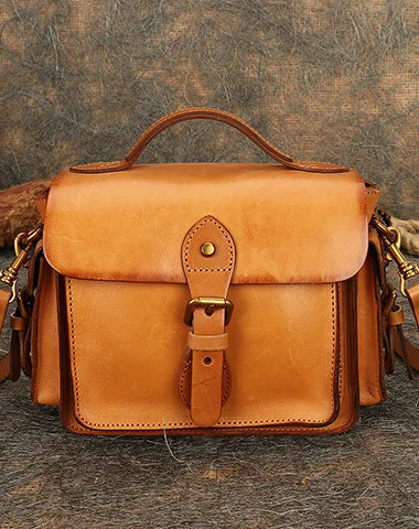 Buy More, Save More Handmade Tan Leather Womens Small Satchel Shoulder Bag School Handbag Crossbody Purses for Women Classic And Modern Handbags Now More Affordable