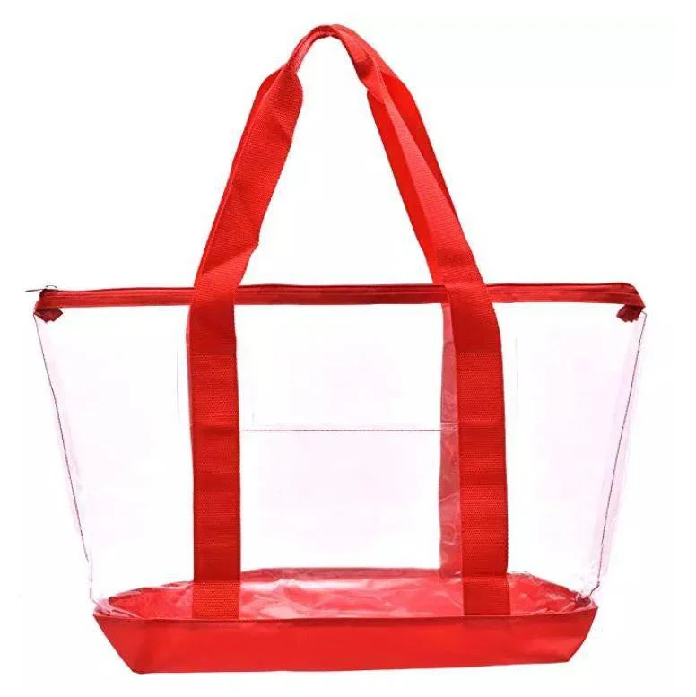 Bags For Personalized Gifts Large Clear Tote Bag with zipper closure (CH-706-RED) Handbag Deals You'll Love Bags For Personalized Gifts Large Clear Tote Bag with zipper closure (CH-706-RED) Handbag Deals You'll Love