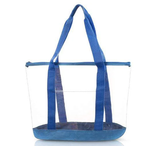 Lightweight Bags For Senior Travelers Large Clear Tote Bag with zipper closure (CH-706-ROY) Iconic Handbags At Unbeatable Prices