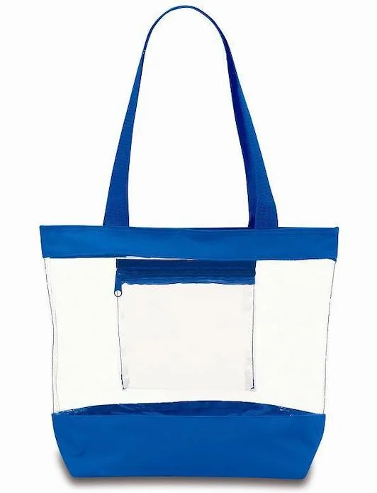 Affordable Bags For Budget Shoppers Medium Clear Tote Bag w/ Zipper Closure and Interior Pocket - Royal Blue (BG201-ROY) Timeless Bags, Flash Sale Affordable Bags For Budget Shoppers Medium Clear Tote Bag w/ Zipper Closure and Interior Pocket - Royal Blue (BG201-ROY) Timeless Bags, Flash Sale