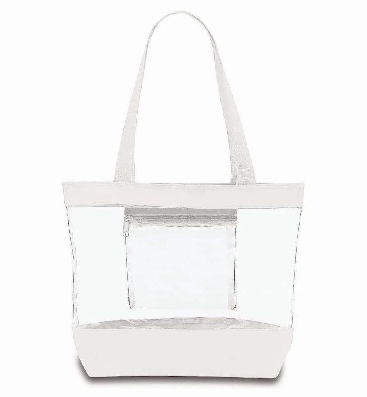 Chic And Clearance-Priced Tote Bags Medium Clear Tote Bag w/ Zipper Closure and Interior Pocket - WHITE (BG201-WHT) Handbag Deals You'll Love Chic And Clearance-Priced Tote Bags Medium Clear Tote Bag w/ Zipper Closure and Interior Pocket - WHITE (BG201-WHT) Handbag Deals You'll Love