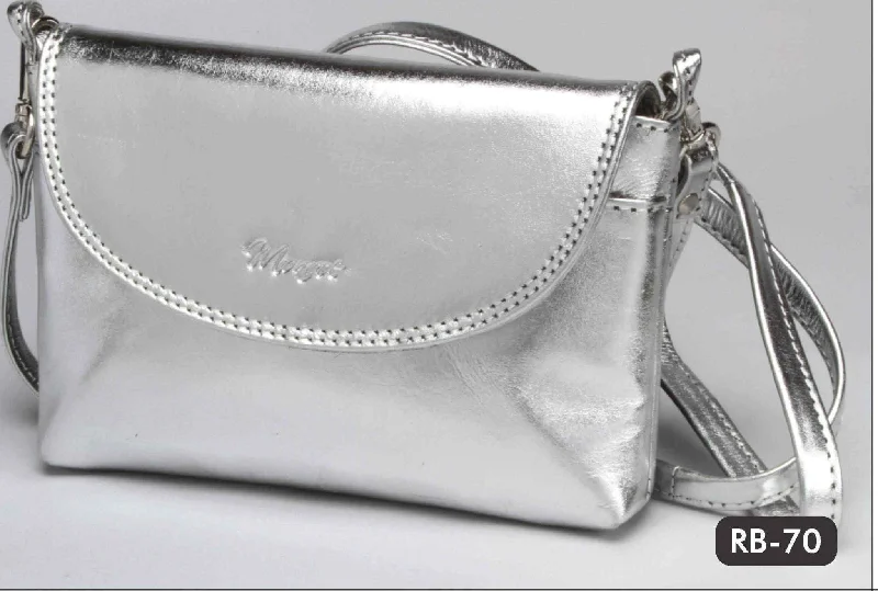 Seasonal Trends Monroe Ladies Leather Party Sling Bag | Metallic Silver Handbag Deals You'll Love Seasonal Trends Monroe Ladies Leather Party Sling Bag | Metallic Silver Handbag Deals You'll Love