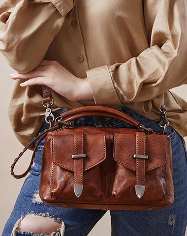 Sporty Fashion Offers Vintage Brown Leather Womens Satchel Shoulder Bag Handbag Crossbody Purse for Ladies The Best Handbag Sale Of The Season