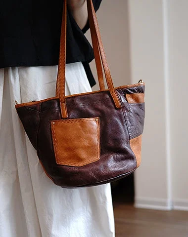 Vintage Bags For Retro And Classic Fashion Lovers Vintage Coffee Leather Stitching Style Shoulder Tote Women Tote Handbag for Women Elegant Purses At Clearance Prices Vintage Bags For Retro And Classic Fashion Lovers Vintage Coffee Leather Stitching Style Shoulder Tote Women Tote Handbag for Women Elegant Purses At Clearance Prices
