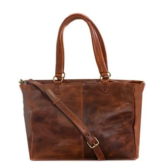 Chic And Trendy Zemp Lilly Lux Tote | Chestnut Flash Sale On Handbags